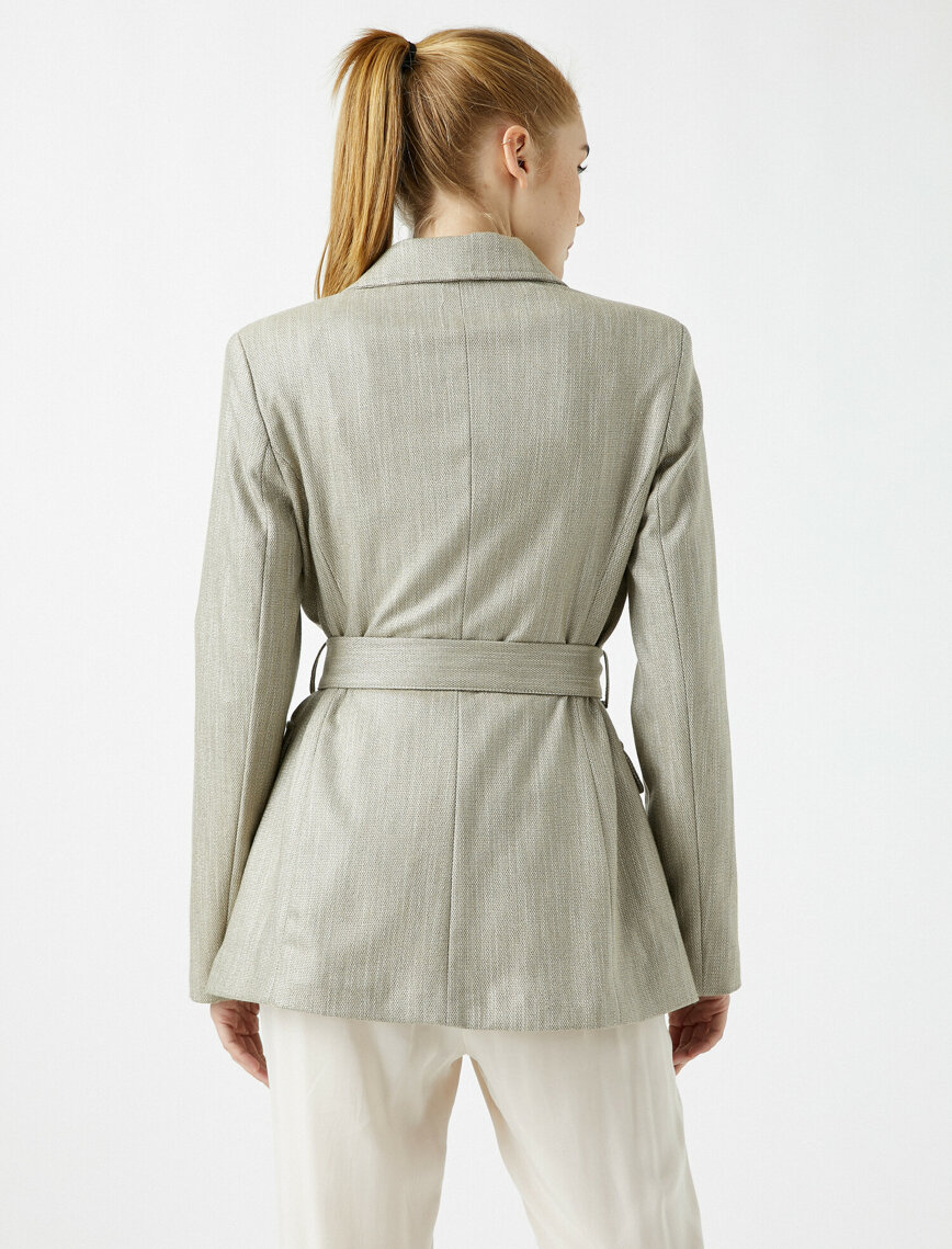 Kemerli Blazer Ceket Kemerli Blazer Ceket