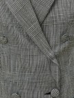 Crop Kruvaze Blazer Ceket Kareli