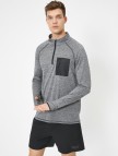 Fermuar Detaylı Yüksek Yaka Cep Detaylı Sweatshirt Fermuar Detaylı Yüksek Yaka Cep Detaylı Sweatshirt
