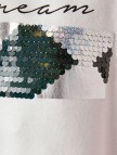 Pamuklu Bisiklet Yaka Pullu Sweatshirt