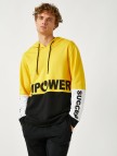 Yazılı Baskılı Kapüşonlu Uzun Kollu Sweatshirt Yazılı Baskılı Kapüşonlu Uzun Kollu Sweatshirt