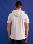 Kapüşonlu Kısa Kollu Yazılı Baskılı Sweatshirt Kapüşonlu Kısa Kollu Yazılı Baskılı Sweatshirt