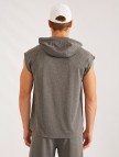 Kolsuz Kapüşonlu Yazılı Baskılı Sweatshirt Kolsuz Kapüşonlu Yazılı Baskılı Sweatshirt