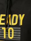 Yazılı Baskılı Kapüşonlu Kısa Kollu Sweatshirt Yazılı Baskılı Kapüşonlu Kısa Kollu Sweatshirt