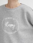 Bisiklet Yaka Sweatshirt Slogan Baskılı