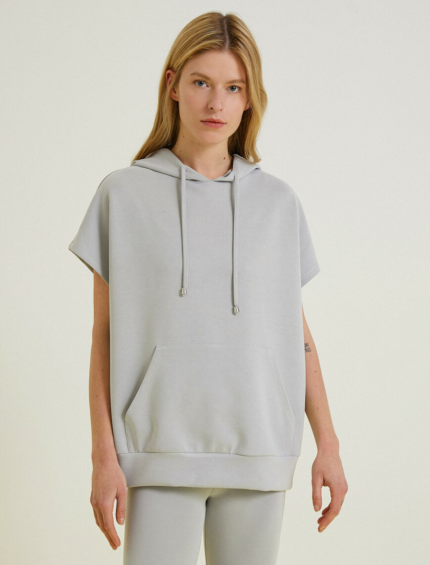 Kolsuz Kapüşonlu Sweatshirt Hoodie Kolsuz Kapüşonlu Sweatshirt Hoodie