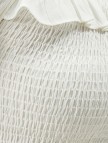 Crop Bluz Fırfır Detaylı Kare Yaka
