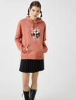 Pamuklu Kapüşonlu Baskılı Sweatshirt
