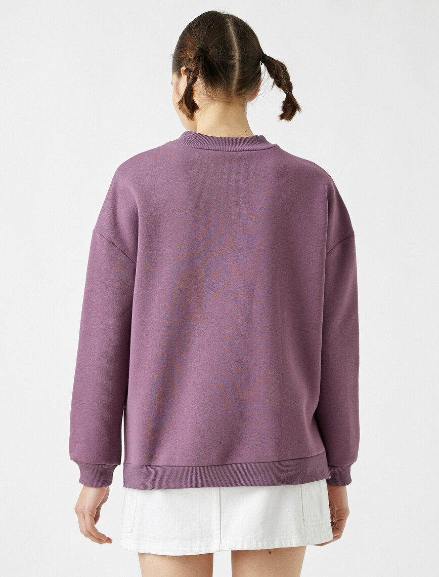 Pamuklu Baskılı Sweatshirt