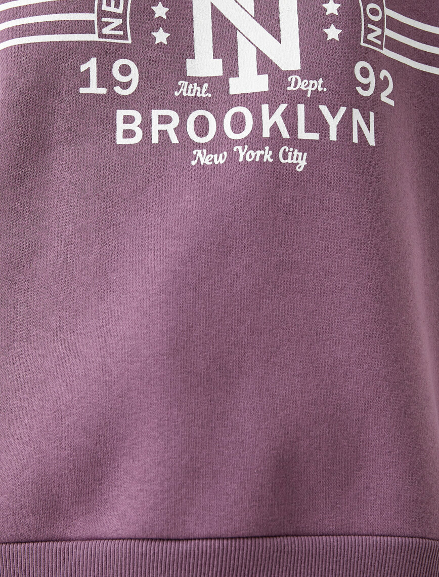 Pamuklu Baskılı Sweatshirt