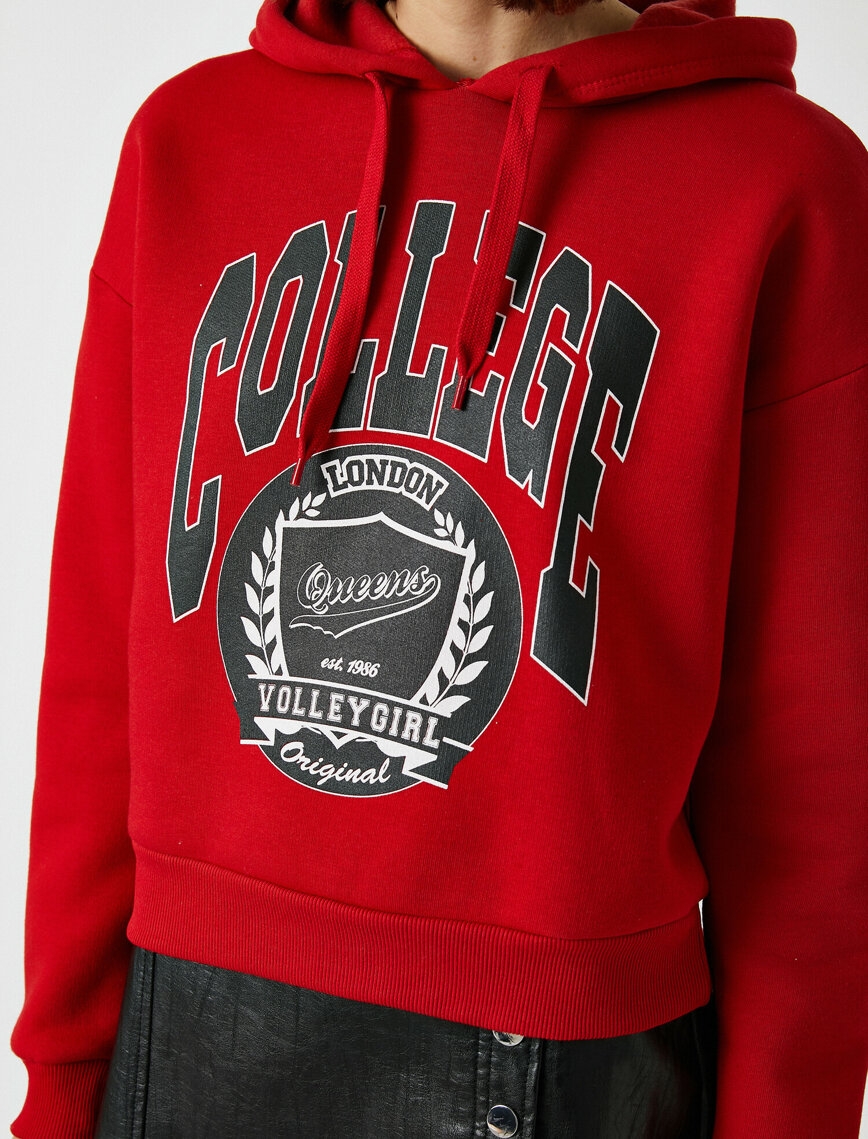 Pamuklu Kapüşonlu Sweatshirt