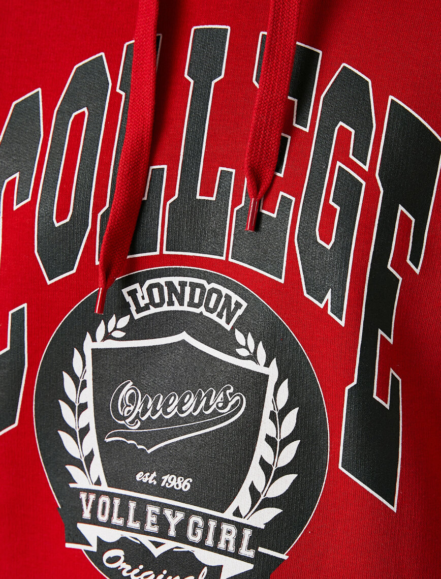 Pamuklu Kapüşonlu Sweatshirt