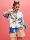 Pamuklu Dik Yaka Batik Sweatshirt