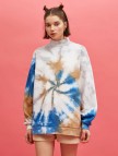 Pamuklu Dik Yaka Batik Sweatshirt