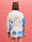 Pamuklu Dik Yaka Batik Sweatshirt