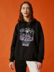 Pamuklu Bisiklet Yaka Baskılı Sweatshirt