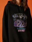 Pamuklu Bisiklet Yaka Baskılı Sweatshirt