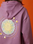 Pamuklu Kapüşonlu Cepli Baskılı Sweatshirt