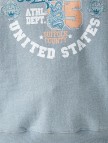 Pamuklu Bisiklet Yaka Baskılı Sweatshirt