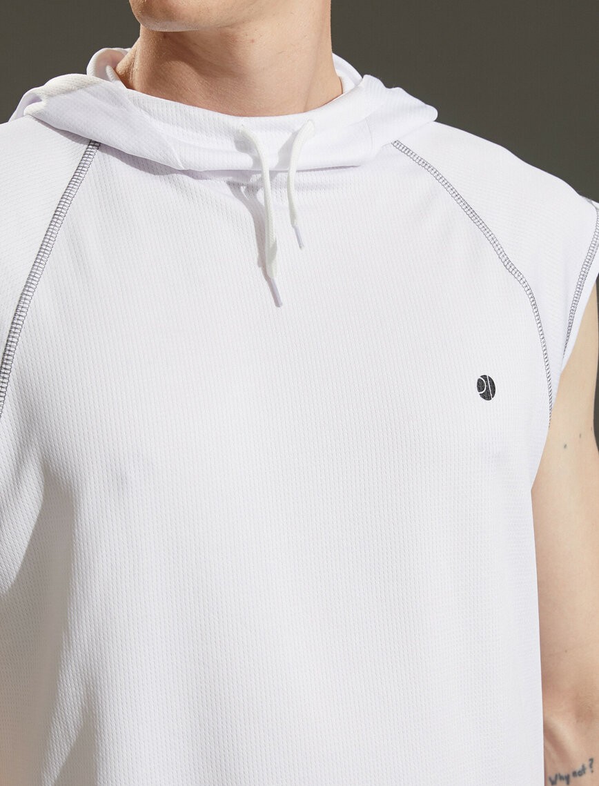 Kapüşonlu Sweatshirt Kolsuz Kapüşonlu Sweatshirt Kolsuz